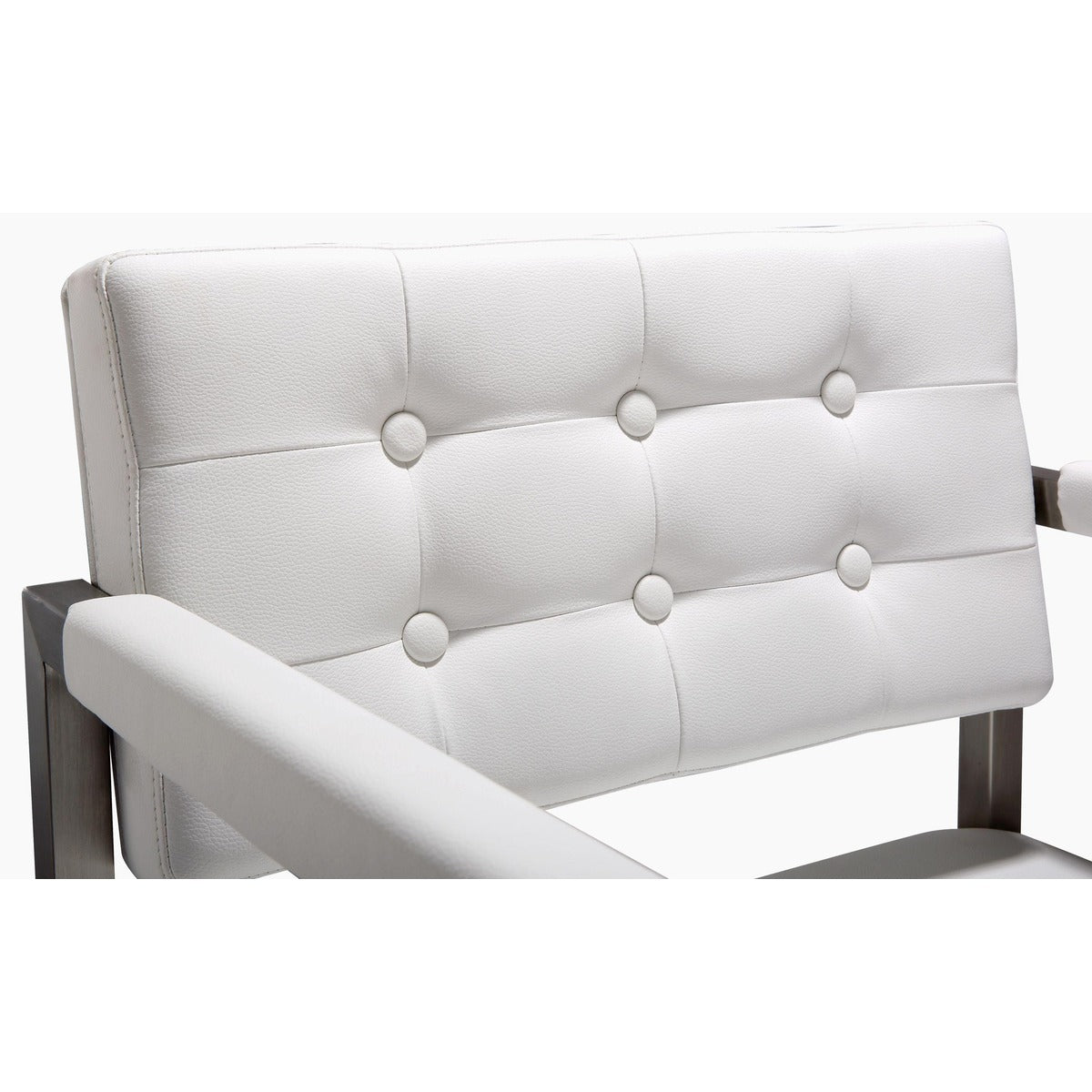 Director Performance Vegan Leather Stool with Silver Base