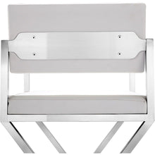 Director Performance Vegan Leather Stool with Silver Base