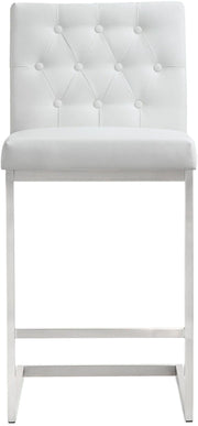 Helsinki White Performance Vegan Leather Stool - Set of 2