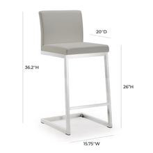 Parma Performance Vegan Leather Counter Stool - Set of 2