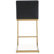 Parma Performance Vegan Leather and Gold Stainless Steel Counter Stool - Set of 2