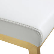 Parma Performance Vegan Leather and Gold Stainless Steel Counter Stool - Set of 2