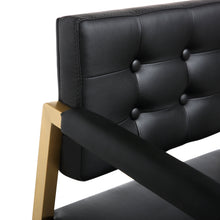 Director Performance Vegan Leather Stool with Gold Base
