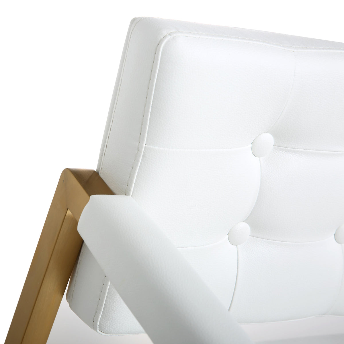 Director Performance Vegan Leather Stool with Gold Base