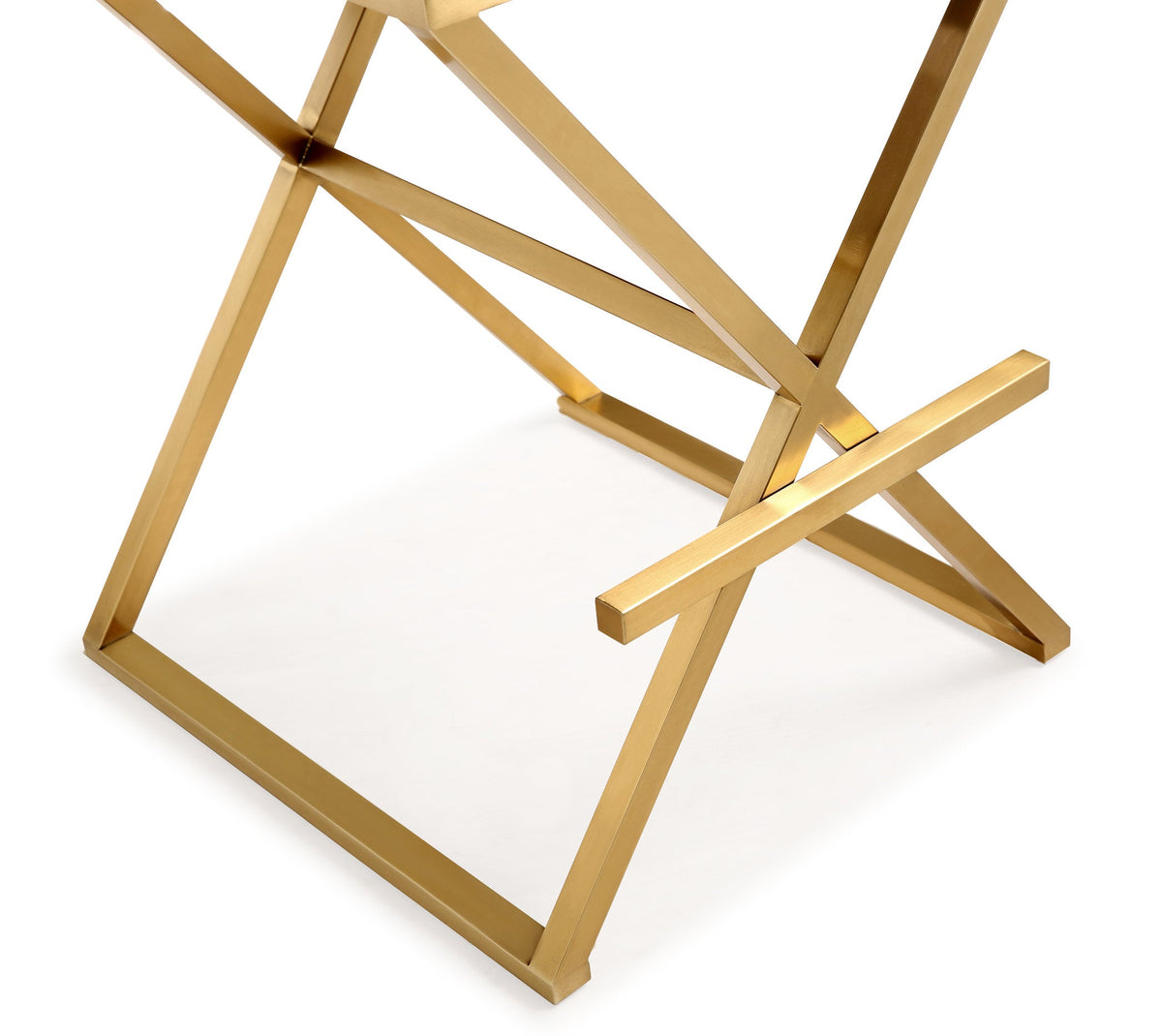 Director Performance Vegan Leather Stool with Gold Base