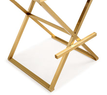 Director Performance Vegan Leather Stool with Gold Base