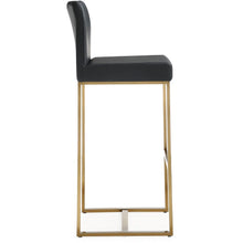 Denmark Performance Vegan Leather Stool with Gold Base - Set of 2