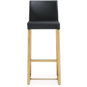 Denmark Performance Vegan Leather Stool with Gold Base - Set of 2