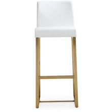 Denmark Performance Vegan Leather Stool with Gold Base - Set of 2