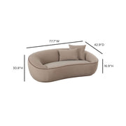 Jenny 78" Taupe Performance Faux Mohair Loveseat