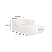 Tarra Cream Performance Chenille Modular Chaise