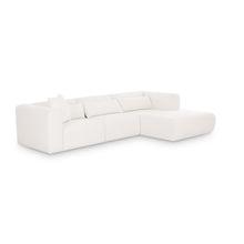 Tarra 3-Piece Cream Performance Chenille Modular Sectional