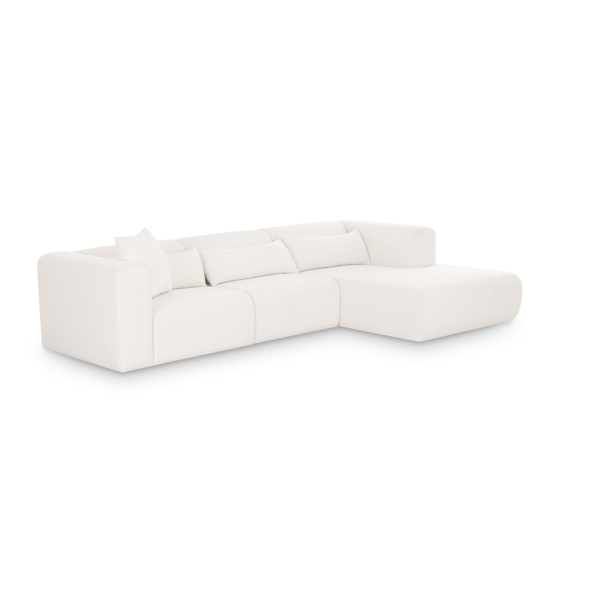 Tarra 3-Piece Cream Performance Chenille Modular Sectional
