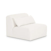 Tarra Cream Performance Chenille Modular Armless Chair