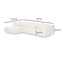 Tarra 3-Piece Cream Performance Chenille Modular Sectional