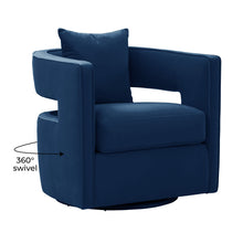 Kennedy Performance Velvet Swivel Accent Chair