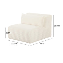 Tarra Fluffy Oversized Performance Corduroy Modular Armless Chair