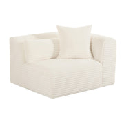 Tarra Fluffy Oversized Performance Corduroy Modular Corner Chair