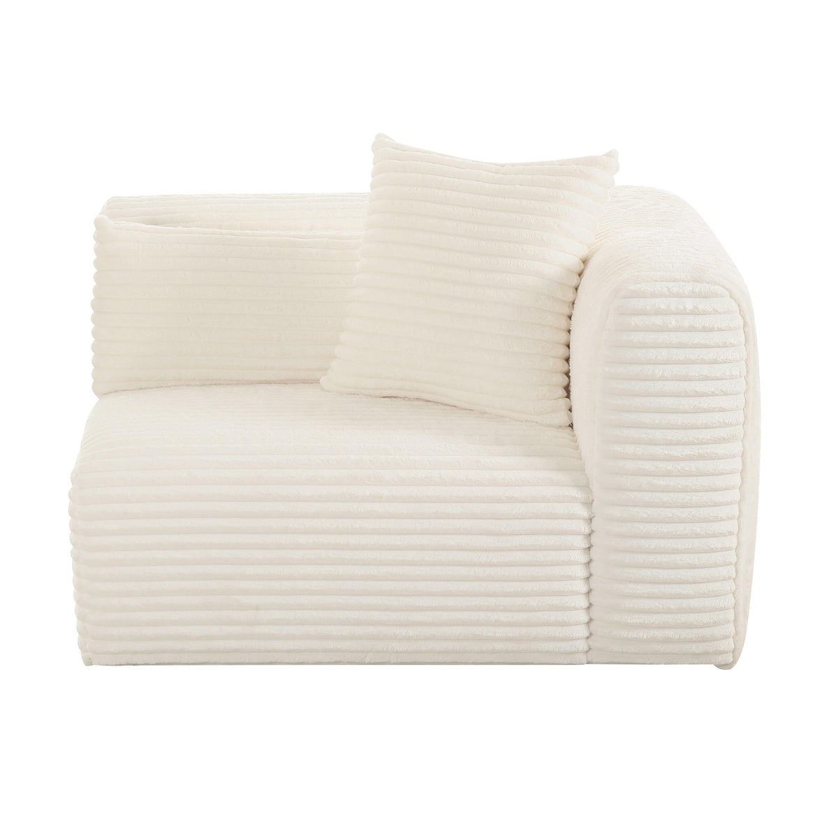 Tarra Fluffy Oversized Performance Corduroy Modular Corner Chair