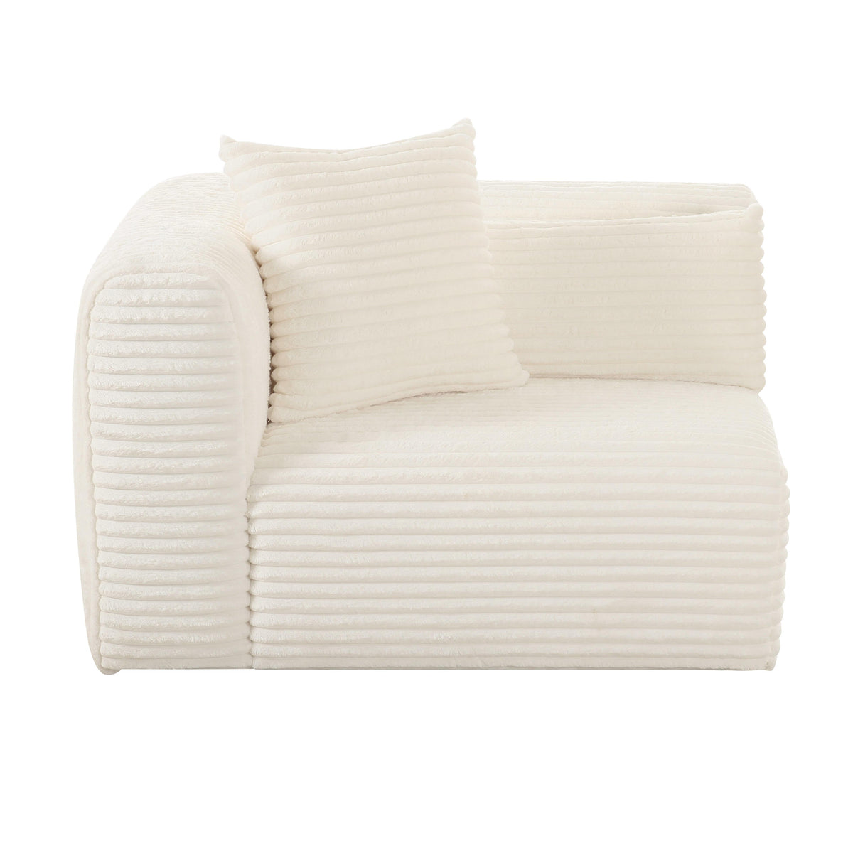 Tarra Fluffy Oversized Performance Corduroy Modular Corner Chair