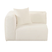 Tarra Fluffy Oversized Performance Corduroy Modular Corner Chair