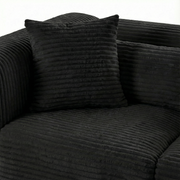 Tarra 4-Piece Fluffy Oversized Performance Corduroy Modular U-Sectional