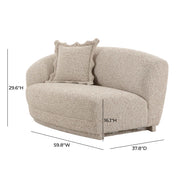 Marion 60" Two-Tone Textured Performance Boucle Loveseat