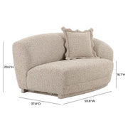 Marion 60" Two-Tone Textured Performance Boucle Loveseat