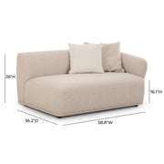 Sylvie 59" Cream Performance Boucle Arm Loveseat