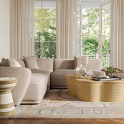 Sylvie 4-Piece Cream Performance Boucle Chaise Sectional