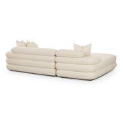 Lulu 2-Piece Cream Performance Boucle L-Shaped Sectional