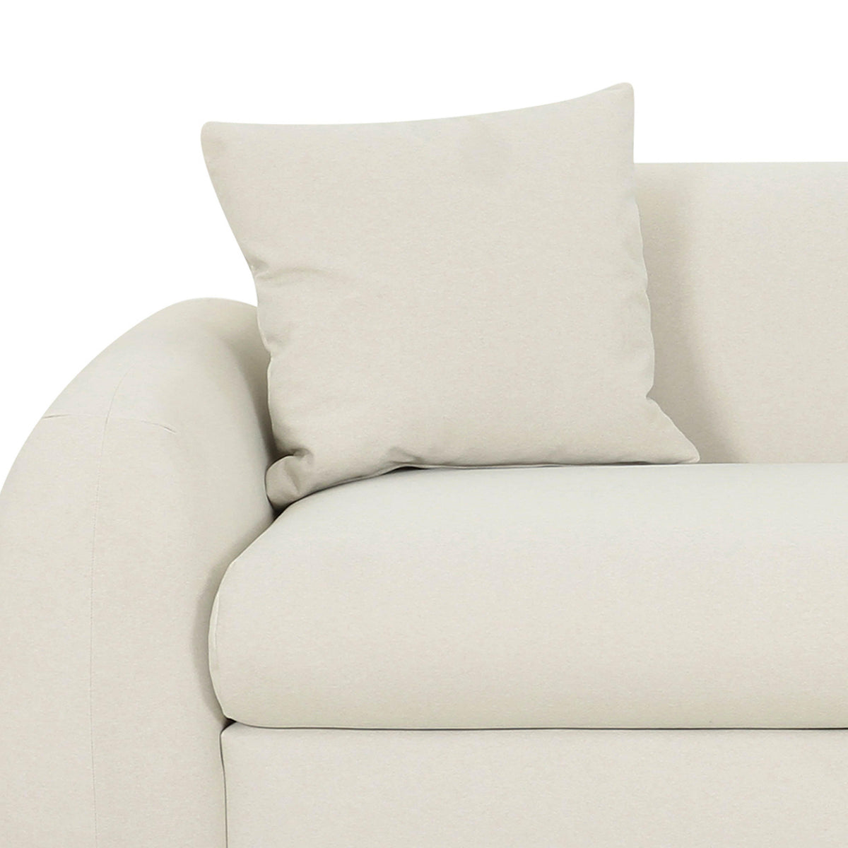 Kourtney 100" Cream Performance Faux Mohair Sofa