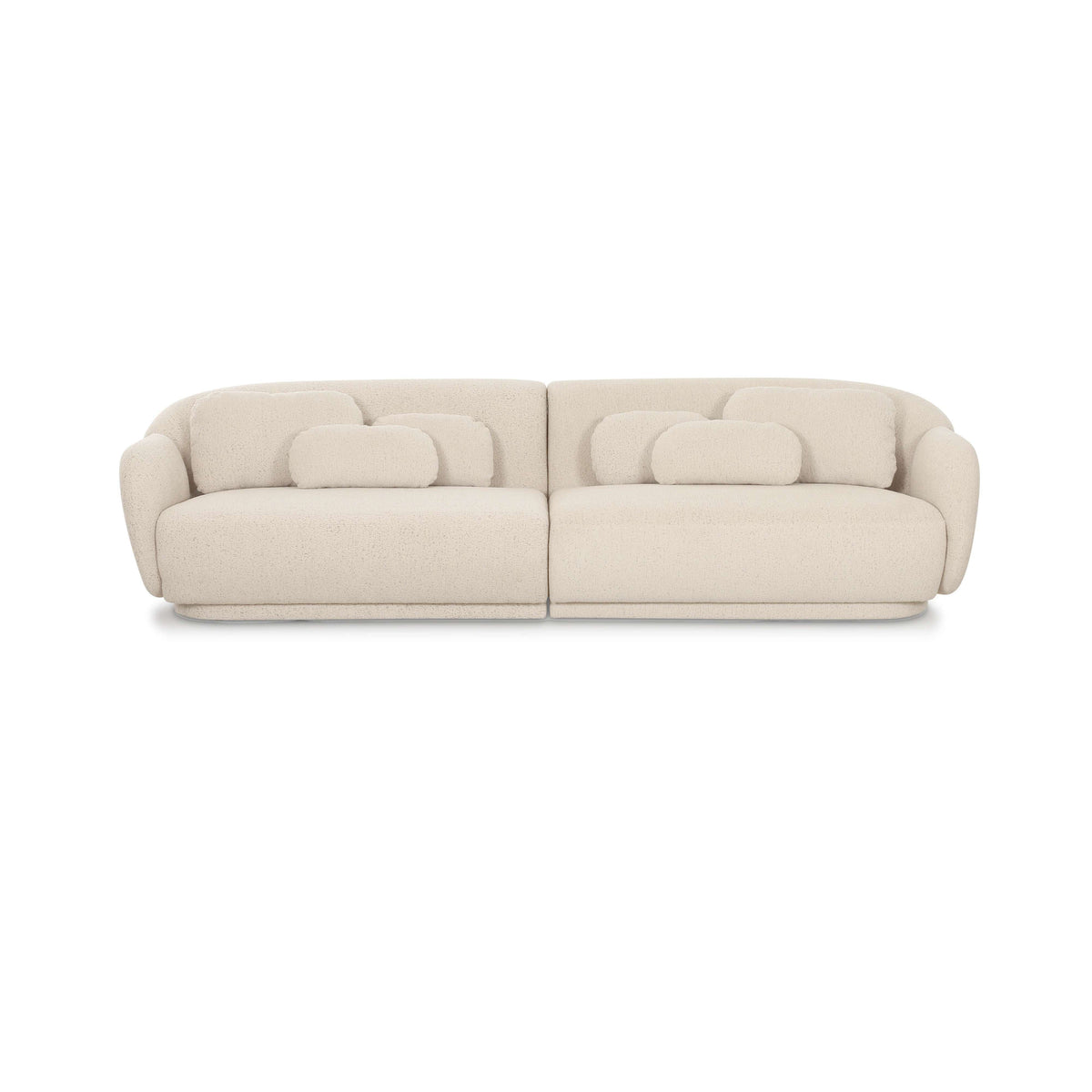 Misty 115" Cream Performance Boucle Modular Sofa