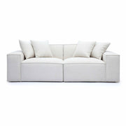 Mindy 84" Performance Chenille Basketweave Modular Loveseat