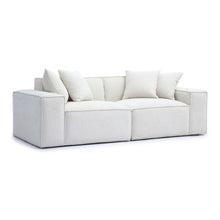 Mindy 84" Performance Chenille Basketweave Modular Loveseat