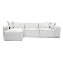Mindy 4-Piece Performance Chenille Basketweave Modular Sectional