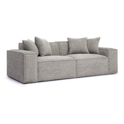Mindy 84" Performance Chenille Basketweave Modular Loveseat