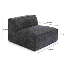 Mindy Performance Chenille Basketweave Modular Armless Chair