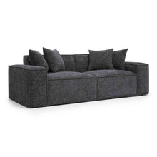 Mindy 84" Performance Chenille Basketweave Modular Loveseat