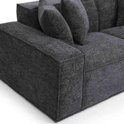 Mindy 84" Performance Chenille Basketweave Modular Loveseat