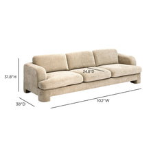 Halsey 102" Textured Fabric Sofa