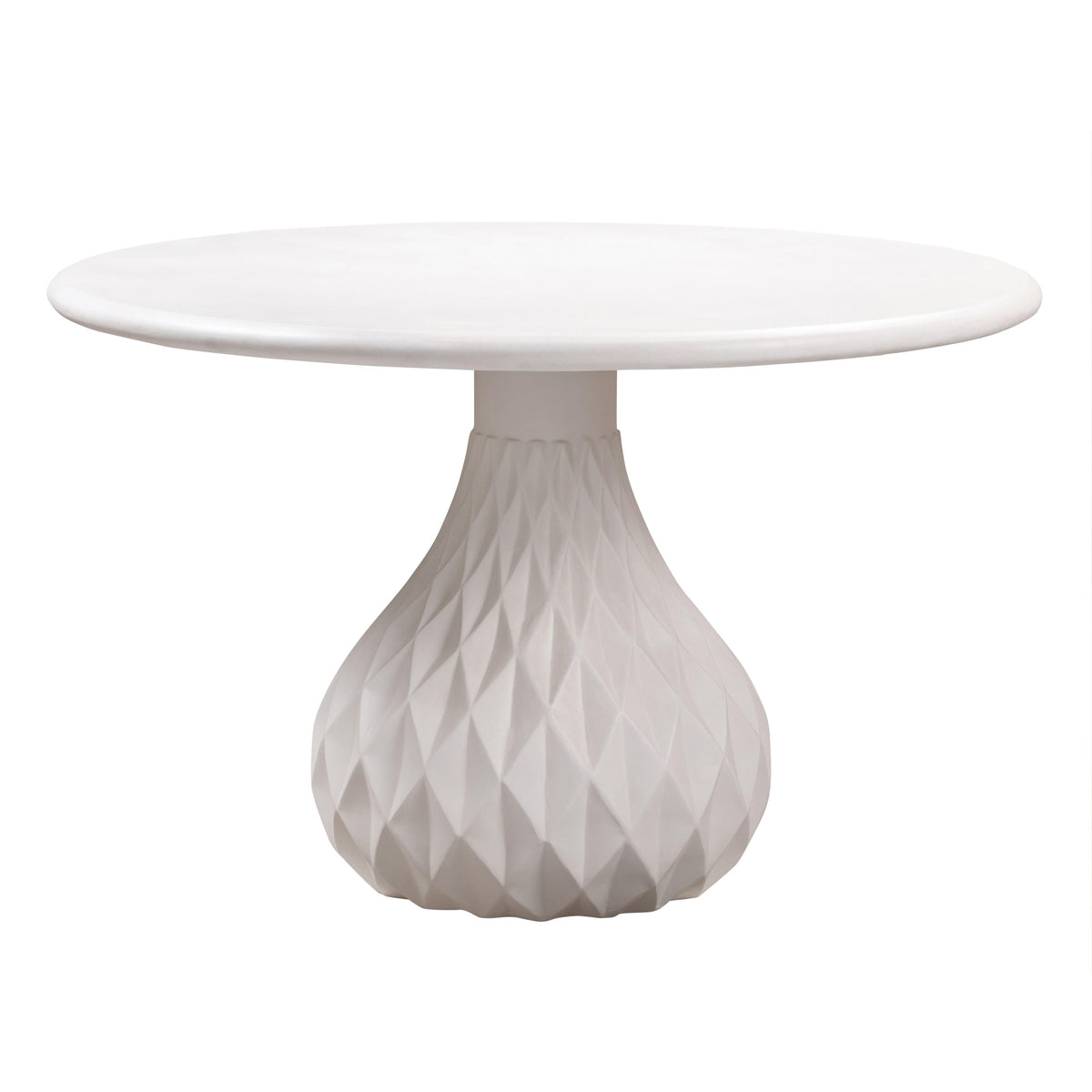 Tulum 47" Ivory Concrete Indoor / OutdoorRound Dining Table