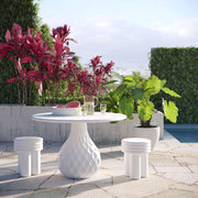 Tulum 47" Ivory Concrete Indoor / OutdoorRound Dining Table
