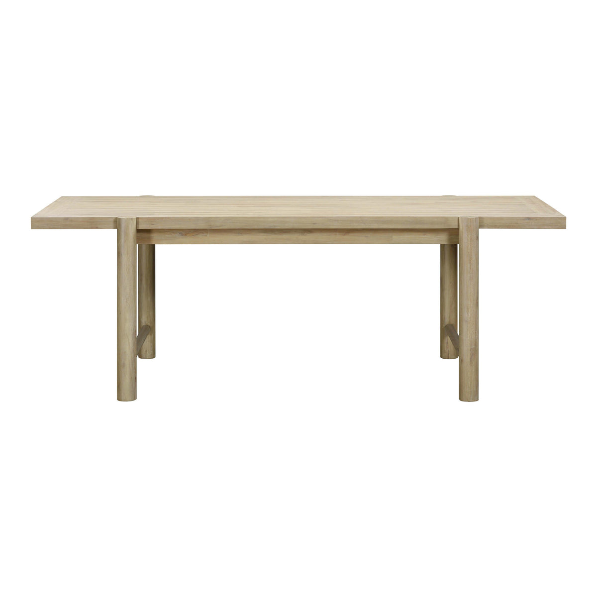 Gata 87" Light Teak Outdoor Rectangular Dining Table