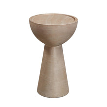 Eclipse Textured Faux Travertine Indoor/Outdoor Side Table