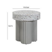 Clover Faux Terrazzo Indoor/Outdoor Round Side Table