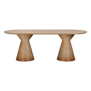 Fassa 87" Faux Terracotta Indoor / Outdoor Oval Dining Table