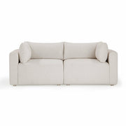 Hangover 81" Cream Performance Fabric Outdoor Modular Loveseat