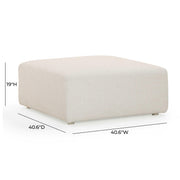 Hangover Cream Performance Fabric Outdoor Ottoman