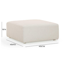 Hangover Cream Performance Fabric Outdoor Ottoman